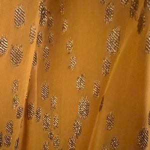 Beautiful mustard maxi dress with gold thread.